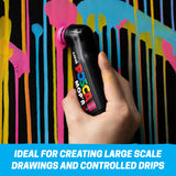 Posca - Marcador Mop'R Pcm-22, Juego De 8, Punta De Sello Redonda 3-19 Mm, Forma Ergonómica