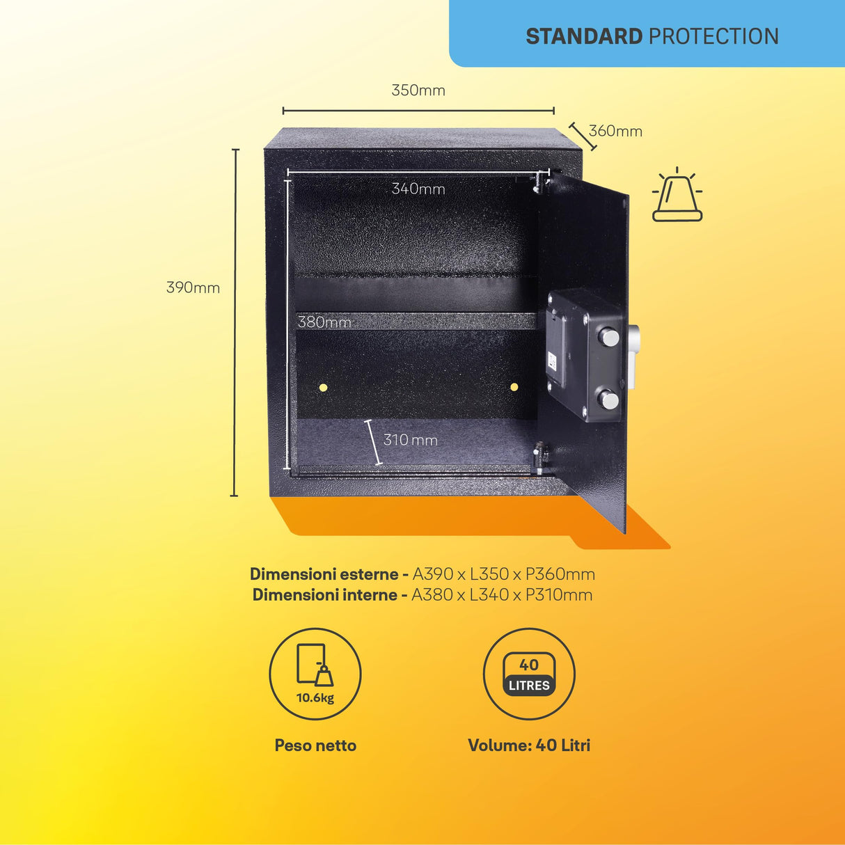 Yale YEC/390/DB2 Caja Fuerte con Alarma