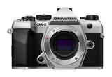 Cámara Micro Cuatro Tercios OM SYSTEM OM-5 Mark II, Sensor Live Mos de 20 MP, estabilización de Imagen de 5 Ejes, Sellado contra la Intemperie IP53, Disparo de Alta resolución a Pulso de 50 MP, Plata