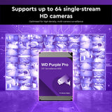 WD Purple Pro 24TB Smart Video Disco Duro Interno de 3,5" - 7200 RPM, AllFrame Technology, 550 TB/año, 512 MB Caché