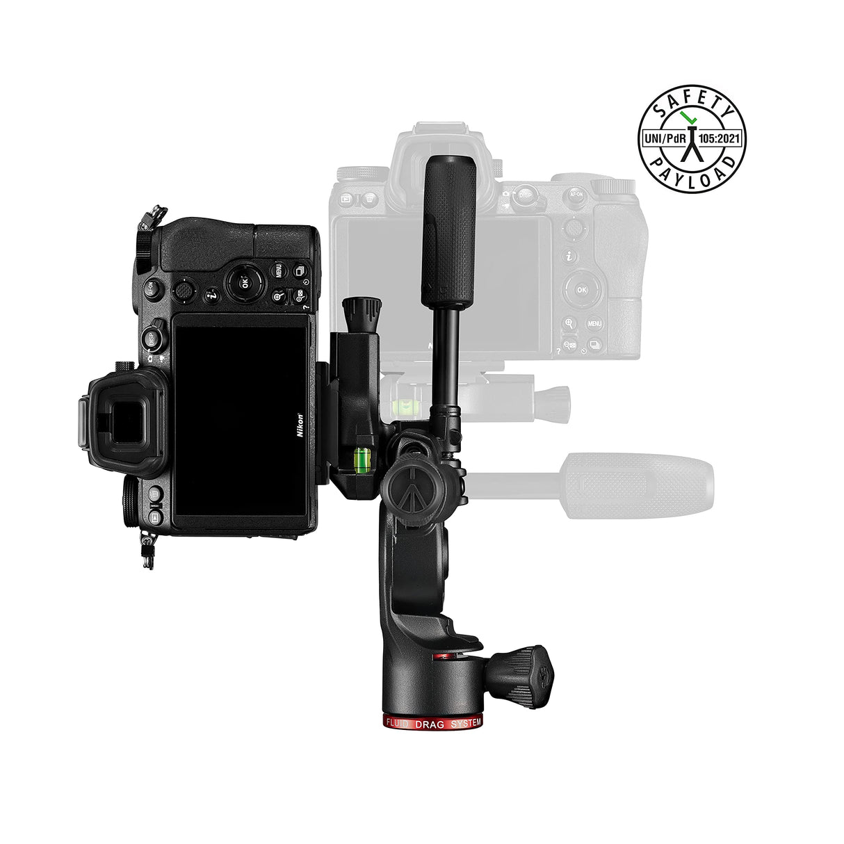 Manfrotto Befree 3-Way Live Head- Cabezal de 3 Vías para Trípodes, Cabezal de Aluminio Fluido para Cámaras y Videocámaras de hasta 6 kg, Ultracompacto - Para Creación de Contenidos, Fotos y Videos