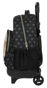 Safta THE MANDALORIAN THIS IS THE WAY - Mochila Grande con Ruedas, Compacta, Extraíble, Ideal para Niños de Diferentes Edades, Cómoda y Versátil, Calidad y Resistencia, 33x22x45 cm, Color Negro