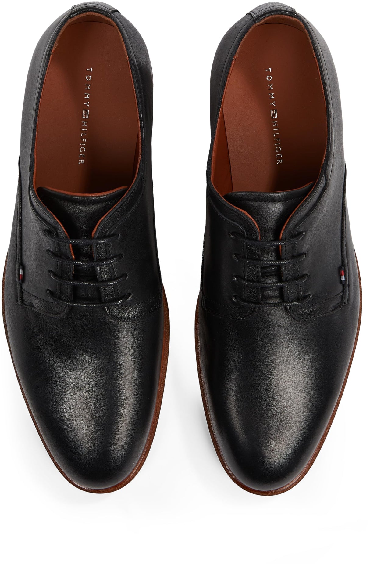 Tommy Hilfiger Calzado Derby Hombre Thunit Leather con Puntera Redonda, Negro (Black), 42