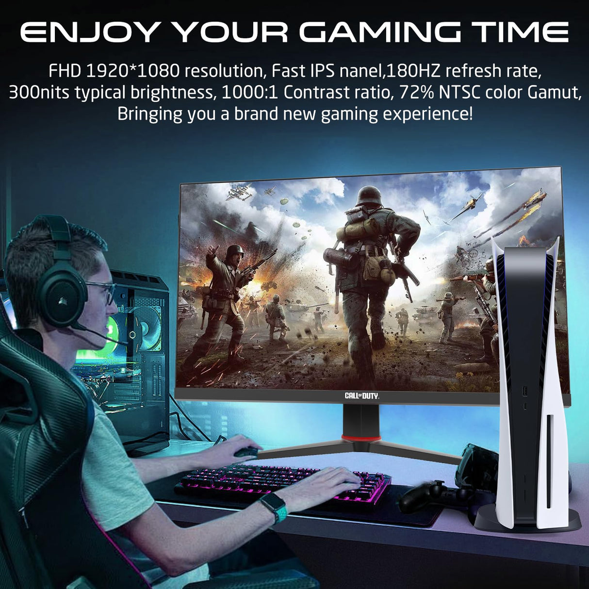 Twisted Minds GAMEON Call of Duty 27" FHD - 180 Hz - Black