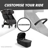 Baby Jogger City Tour 2 - Cochecito de viaje doble | Cochecito doble ligero, plegable y portátil | tono negro