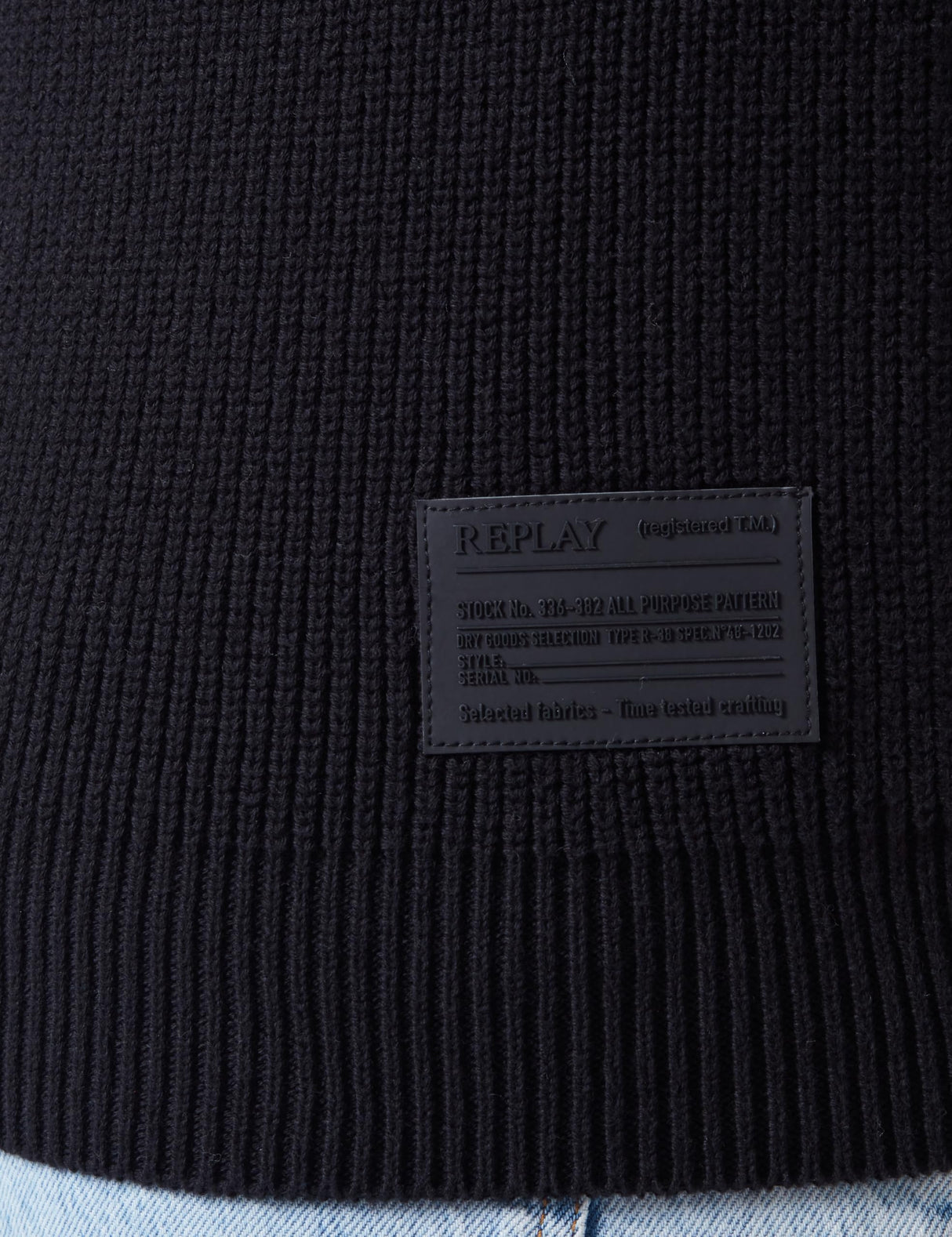 Replay Uk6144 Suéter, 098 Negro, S para Hombre