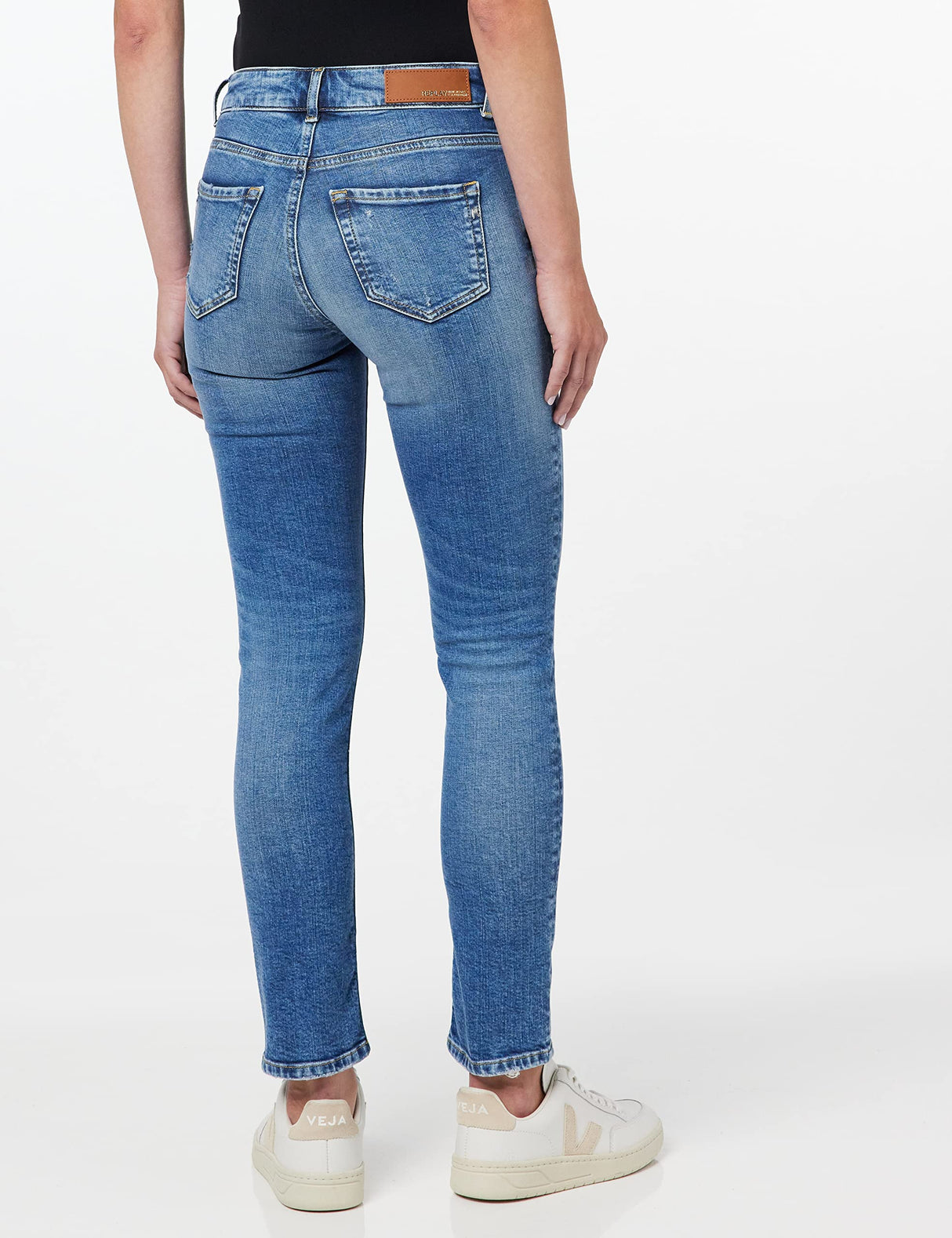 REPLAY WA429 Faaby 573 Online Jeans, Medium Blue 009, 30W / 32L para Mujer