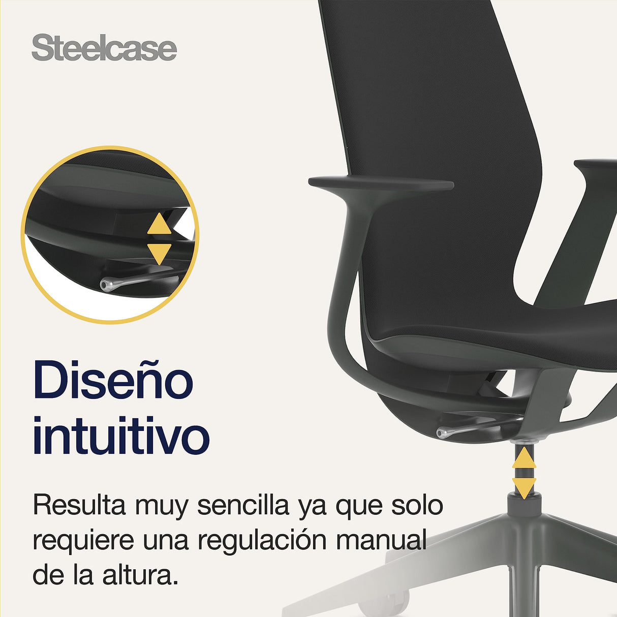 Steelcase SILQ Silla con Respaldo de mirlo/mirlo y Funda Negra