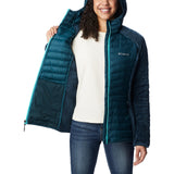 Columbia Powder Lite Sherpa Hybrid Jacket, Chaqueta Acolchada para Mujer, Night Wave, Talla XS