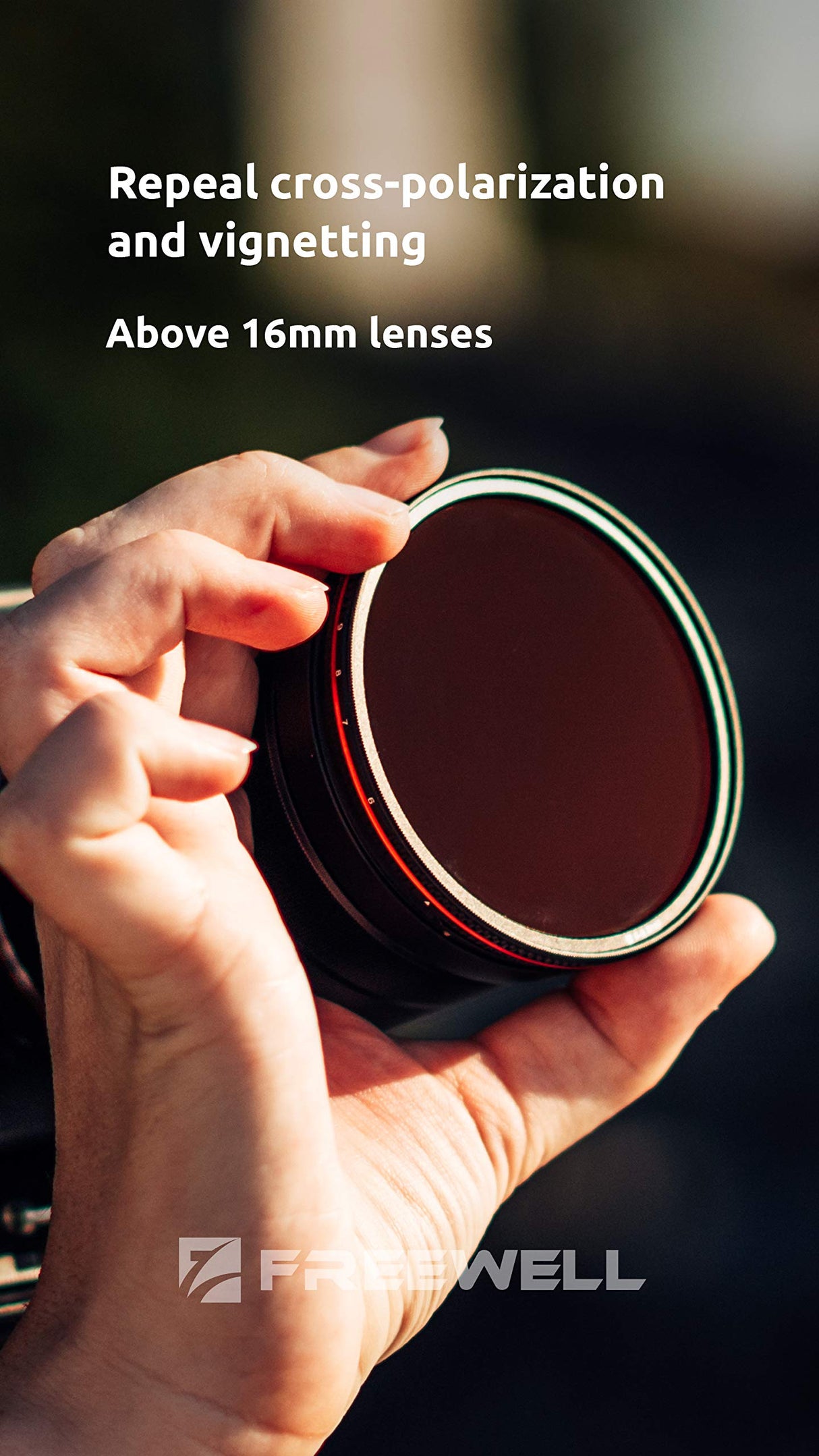 Freewell 82mm Roscado Parada Dura Variable ND Filtro Todo el Día 2 a 5 Stop & 6 a 9 Stop - 2pack
