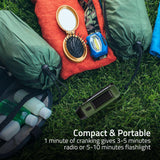 Radio de Emergencia – Versión portátil – Dab+ / FM – Funciona con Pilas/manivela/energía Solar/alimentación Mediante USB – Despertador – Verde/Negro