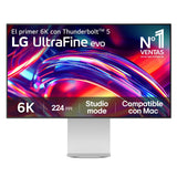 LG 32U990A-S - Monitor Ultrafine 6K, 31,5'', (6144 x 3456), IPS Black 16:9, HDR10, Display HDR600, 450 nits, 60Hz, Super Resolution+, Black Stabilizer, HDMI 2.1, Inclinación/Altura/Pivote, Plata
