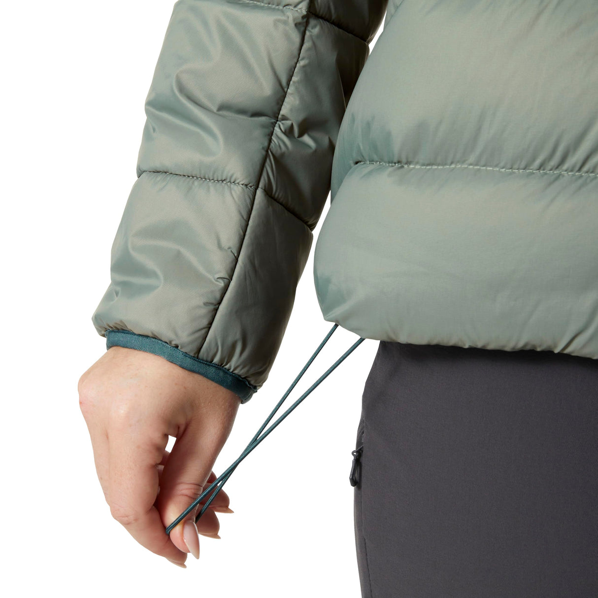 Helly Hansen W Verglas Glacier Down Jacket Abrigo, 485 Grey Cactus/Dark Creek, XS para Mujer