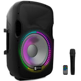Wiibo Festa 15BT Altavoz Activo Profesional 15" 600W Pico Bluetooth + Soporte + Cable + Micrófono