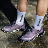 Salomon ALPHACROSS 5 GORE-TEX, Zapatos de senderismo para Mujer, Moonscape Black White, 39 1/3 EU