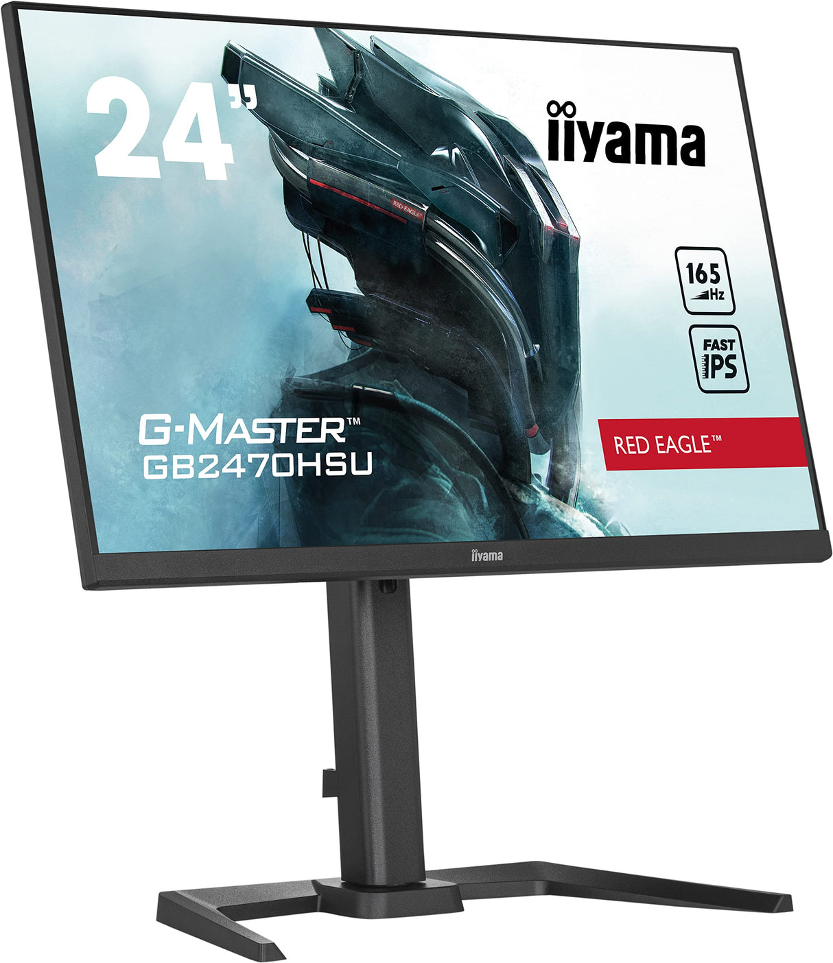 iiyama GB2470HSU-B5 24" Fast IPS Gaming, G-Master Red Eagle, FreeSync Premium, 1920x1080, 165Hz, 250cd/m², 1100:1, HDMI, DisplayPort, 0,8ms (MPRT), Altavoces, USB-HUB (2x2.0), Black Tuner