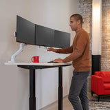 Ergotron Kit de Arco para Monitor Triple HX - Componente de Montaje (Mango, 3 pivotes, bisagra) para 3 monitores - Blanco - tamaño de Pantalla: hasta 61.0 cm