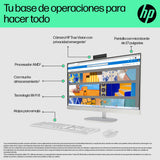 HP All-in-One 27-cr0007ss - Ordenador de sobremesa 27" Full HD con cámara, Teclado y ratón inalámbricos (AMD Ryzen 5 7520U, 16GB RAM, 512GB SSD, Windows 11 Home) Blanco