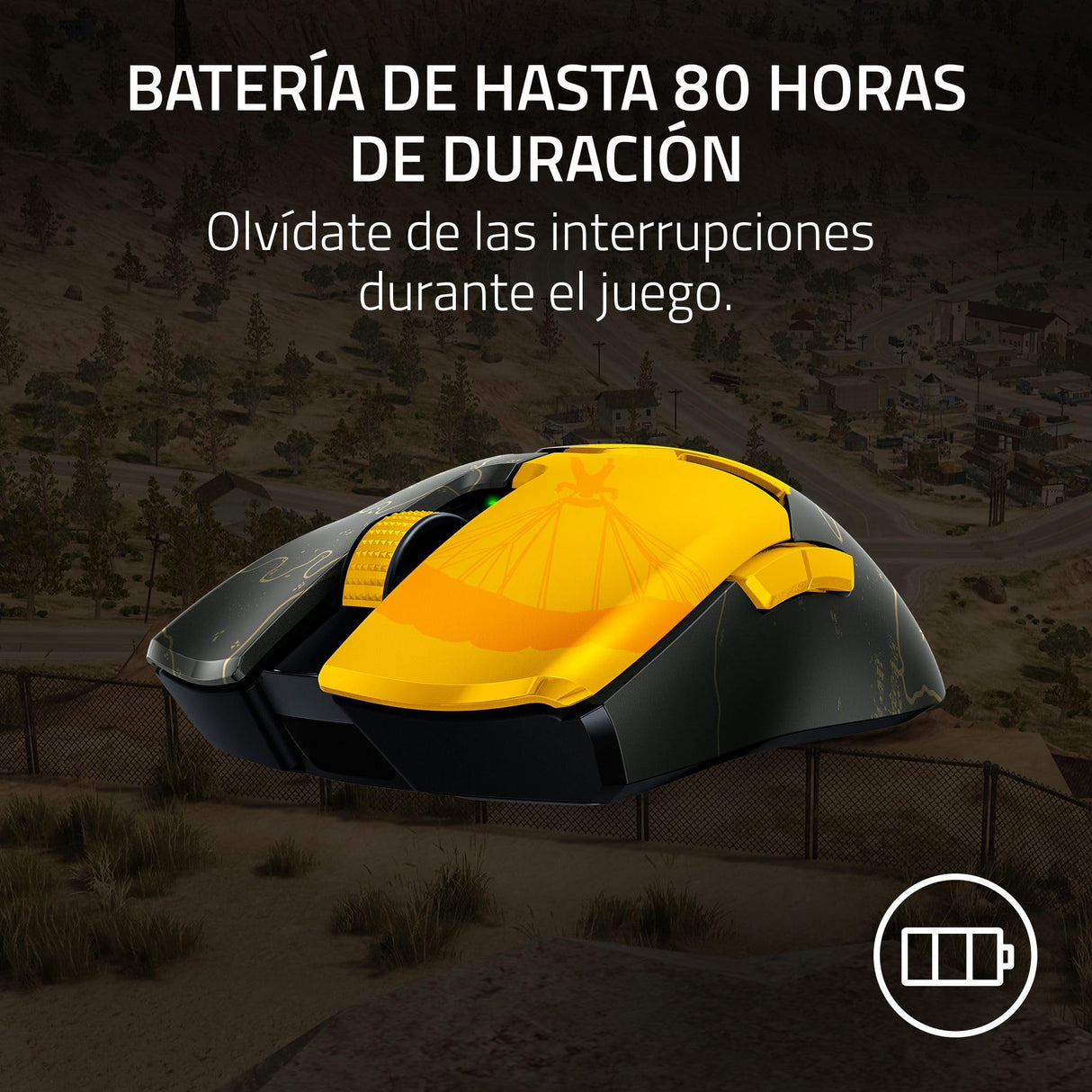 Razer Viper V2 Pro Ratón Inalámbrico ligero para Juegos de Deportes Electrónicos de 58g (Sensor Óptico de 30K DPI, HyperSpeed, Interruptores de Ratón Óptico Gen-3, Opciones de 5 DPI) PUBG Edición