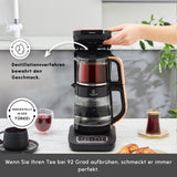 KARACA Robotea Pro Hervidor automático parlante 4 en 1 - Hervidor de agua y cafetera de filtro - 2500 W - Black Copper