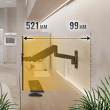 RICOO Soporte Monitor Pared Giratorio Inclinable Pantalla PC 17-32" (43-81cm) S4511 Brazo articulado Televisor LED LCD Curvo VESA 75x75-100x100