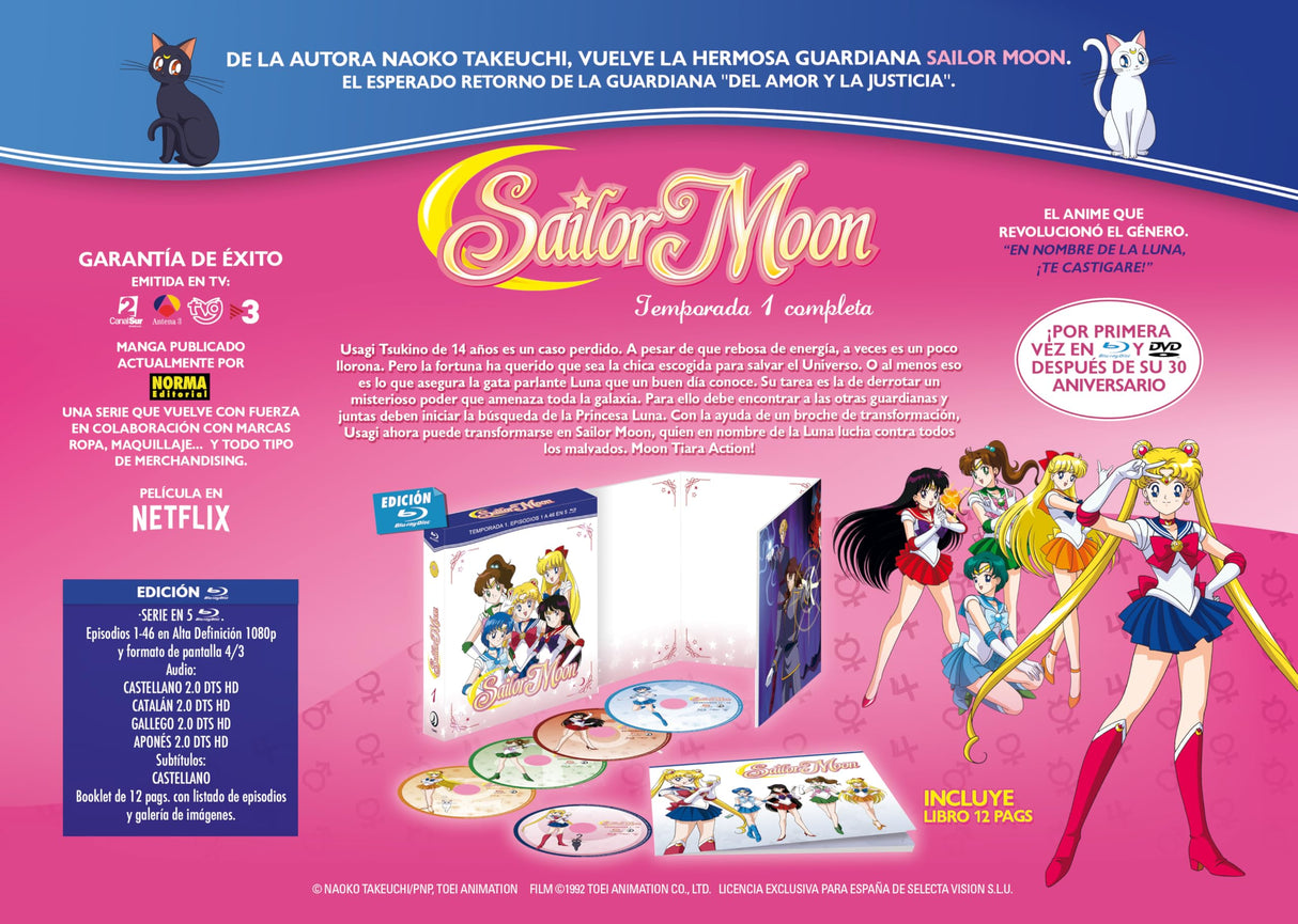 Sailor Moon Temporada 1(Episodios 1 a 46) [Bluray] [Blu-ray