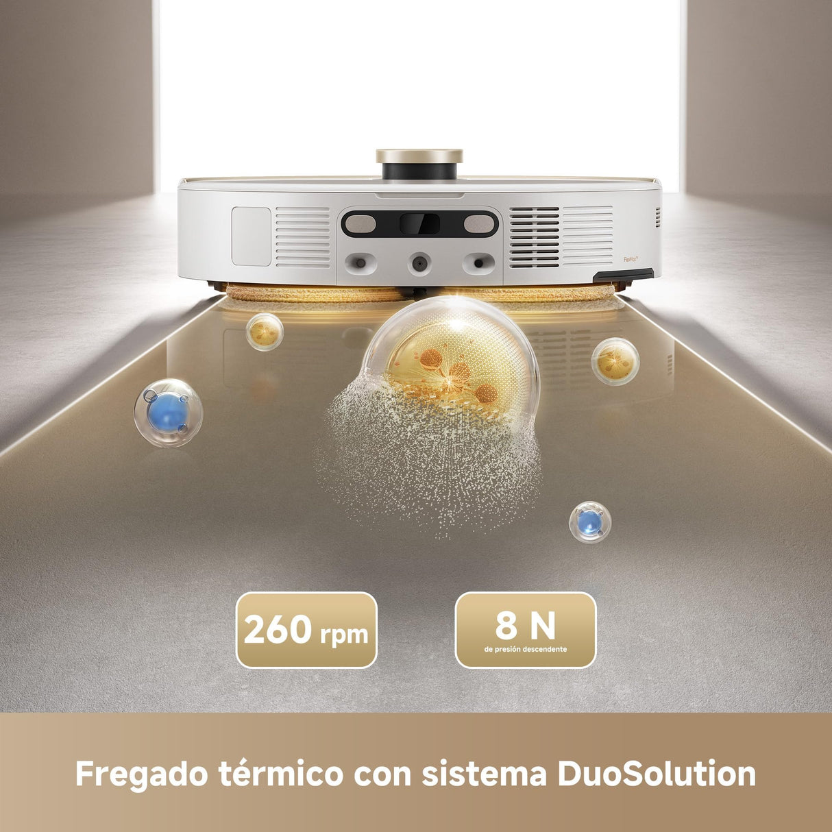 Robot Aspirateur Laveur MOVA V50 Ultra Complete -Puissance 24 000 Pa - Lavage Thermique des sols avec systeme DuoSolution