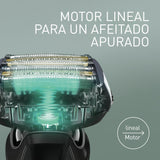Panasonic Series 900+ ES-LS9A Afeitadora Eléctrica De 6 Hojas En Seco Y Húmedo Para Hombres, Afeitadora Eléctrica Con Sensor De Barba Sensible, Limpieza Automática Y Sistema De Carga