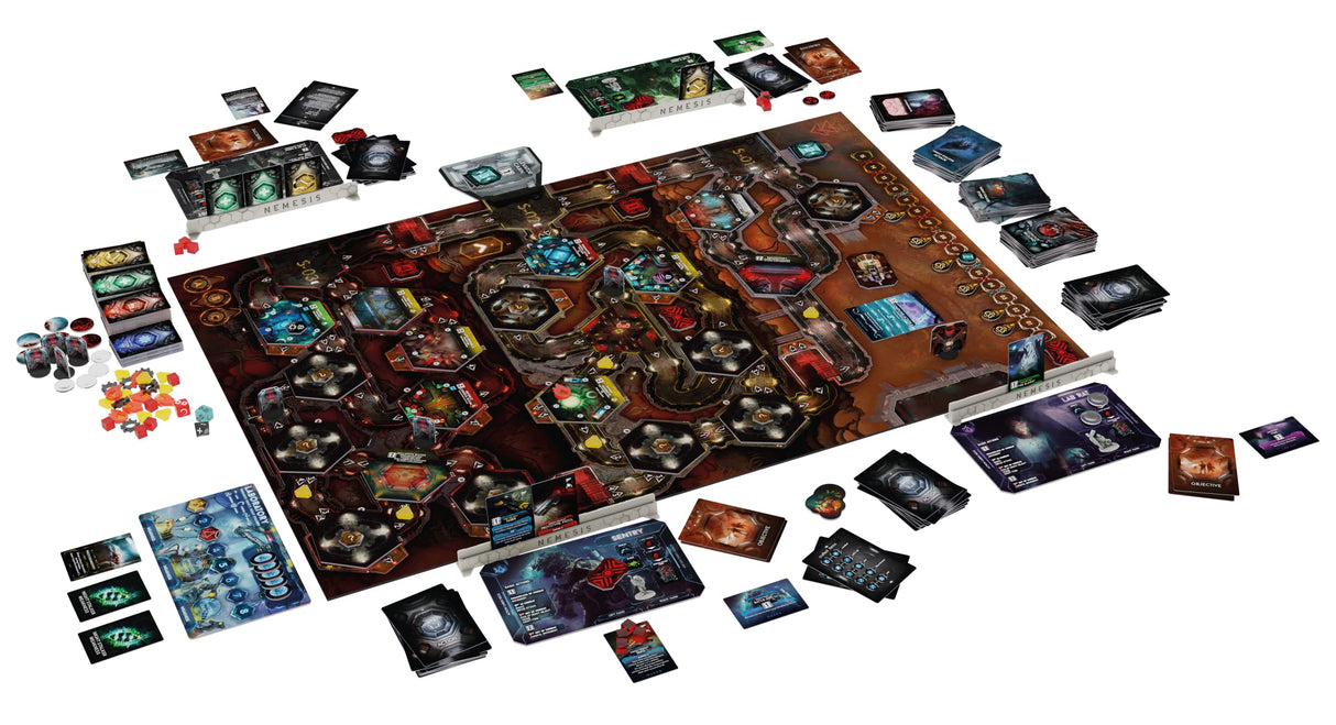 Awaken Realms Asmodee Nemesis: encierro, Juego Experto Dungeon Crawler, 1-5 Jugadores, Desde 14+ años, 60-180 Minutos, Idioma: Alemán