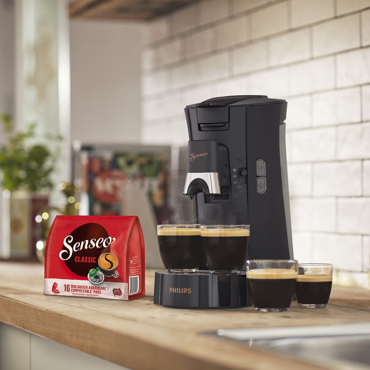 Philips Domestic Appliances Senseo Select CSA240/60 Máquina de cápsulas de café, Color Negro