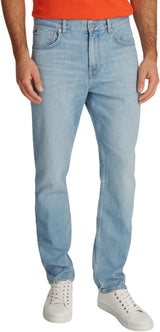 Tommy Hilfiger Straight Denton Jeans Washes Vaqueros, Denim (Heron Blue), 33W / 32L para Hombre