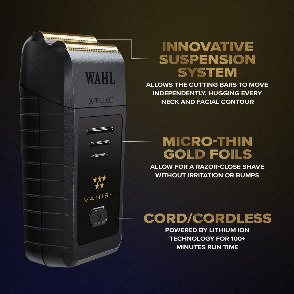 Wahl 5 Star Vanish - Afeitadora de peluquería, afeitadora de aluminio, afeitado cerrado, herramientas de acabado, mezcla, ligera, inalámbrica, suministros de peluquería