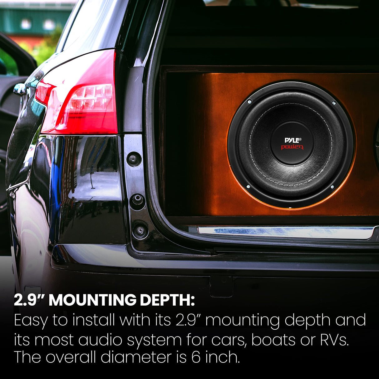 Pyle Altavoz de Audio, 600V, Coche, Subwoofer, Cono de Papel no prensado de 6.5”, Cesta de plastico Negro, Bovina movil Doble, Impedancia de 4 Ohm, Estereo