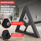 Pyle Par de Soporte para Altavoces, De pie, Altura Ajustable, Plataforma Cuadrada de 9”, Base Triangular