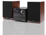 Sharp XL-B512(BR) Microcadena Sound System Estereo con Radio FM, Bluetooth v5.0, CD-MP3, reproducción USB, Altavoces de Madera y 45W Color Marron