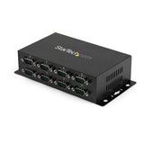 StarTech.com Adaptador Hub Concentrador USB a 8 Puertos Serie RS232 Industrial Montaje en Pared Riel DIN, 8x DB9 Macho, 1x USB B Hembra