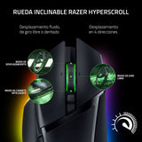 Razer Basilisk V3 Pro - Ratón Inalámbrico Personalizable para Juegos con Rueda Inclinable Hyperscroll (Sensor Óptico Focus Pro 30K, Iluminación Cromática de 13 Zonas, Botones Programables 11) Negro