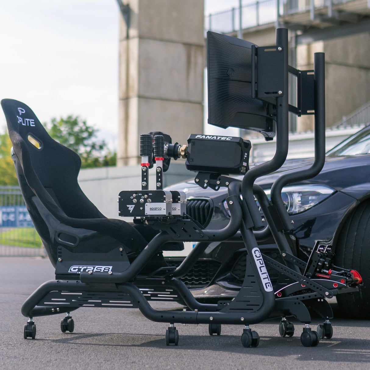 GTR S8 Infinity Force OPLITE GTR S8 Infinity Cockpit para Simracing y simulación de Carreras Flightsim con Refuerzo