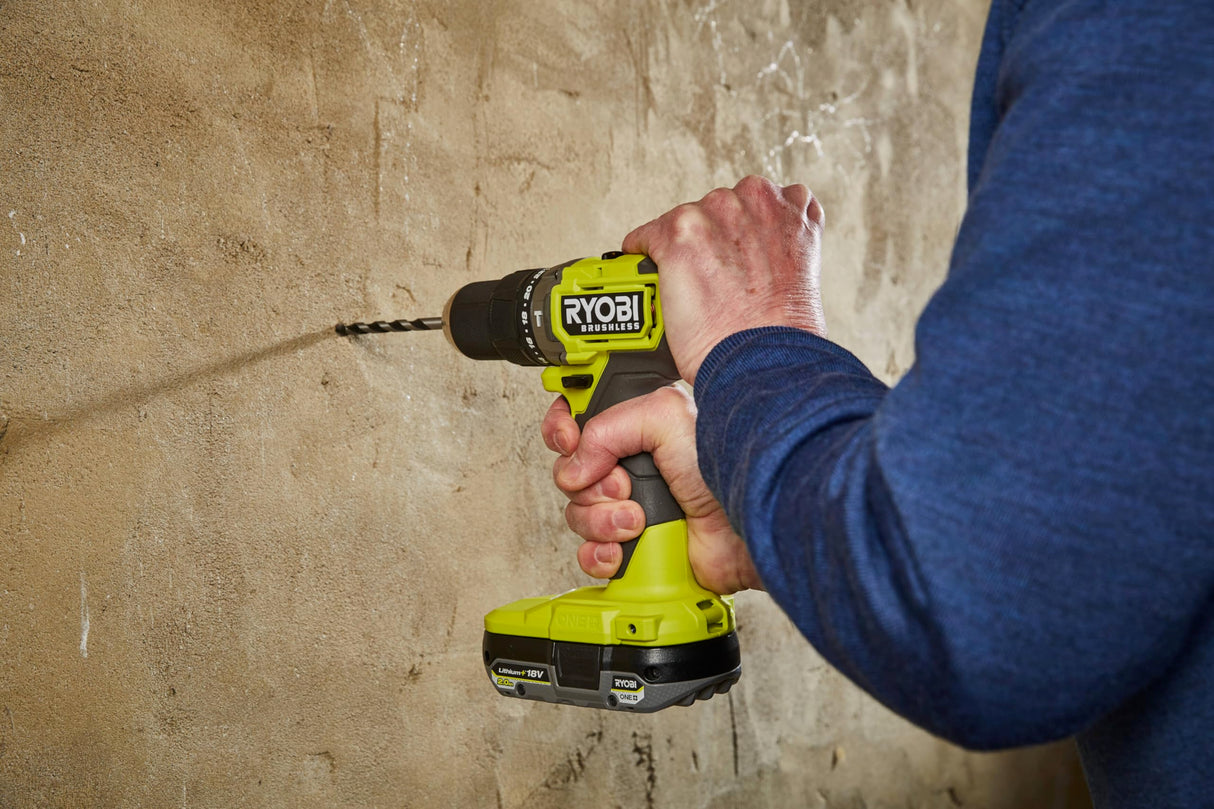 Taladro Ryobi 18v RPD18bL1-2C20S con 2 pilas 2ah y cargador rápido