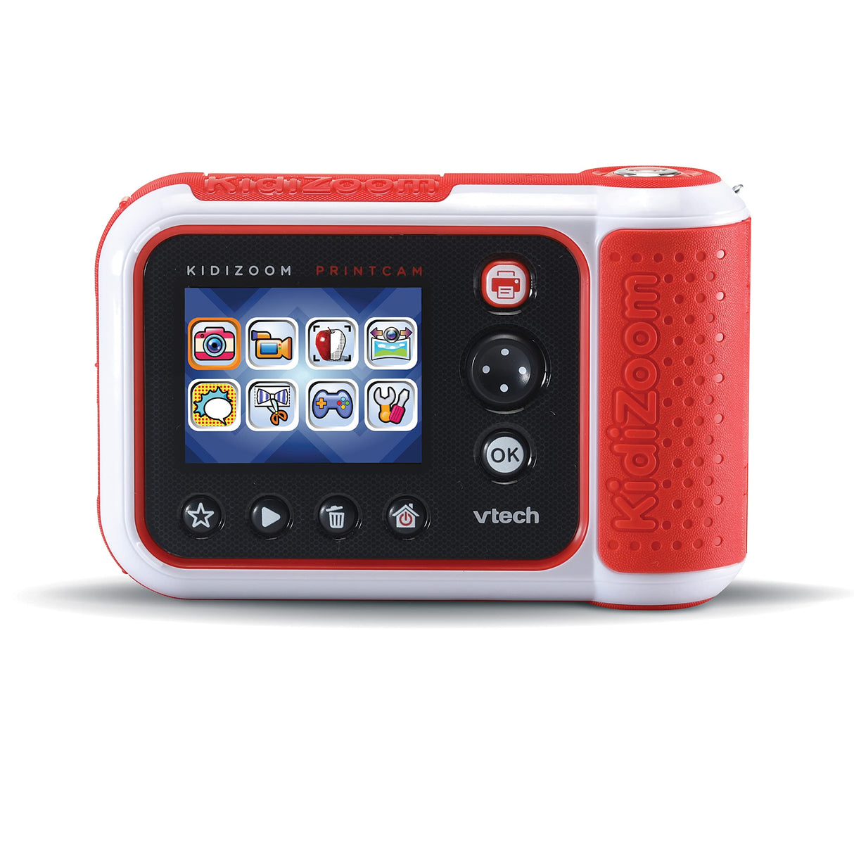 VTech - Kidizoom Print CAM roja, Cámara de Fotos instantáneas y vídeos para niños +5 años, Impresión Instantánea, Plantillas, Efectos y Marcos, Versión ESP