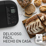 Panasonic SD-YR2550SXE Panificadora Automática con Dispensador, 850 W, Sensor de Temperatura, Temporizador Digital 13H, 31 Programas, Plateado