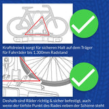 Westfalia Portabicicletas Bikelander para Enganches | Incluye Bolsa; portabicicletas para 2 Bicicletas; apto para Bicicletas Eléctricas; plegable | Luces híbridas LED