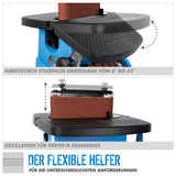 Güde GSBSM 450 - Lijadora de banda de husillo (450 W, 2000 1/min, oscilante, para superficies interiores y exteriores, sin herramientas, mesa regulable de 0° a 45°, incluye numerosos accesorios)