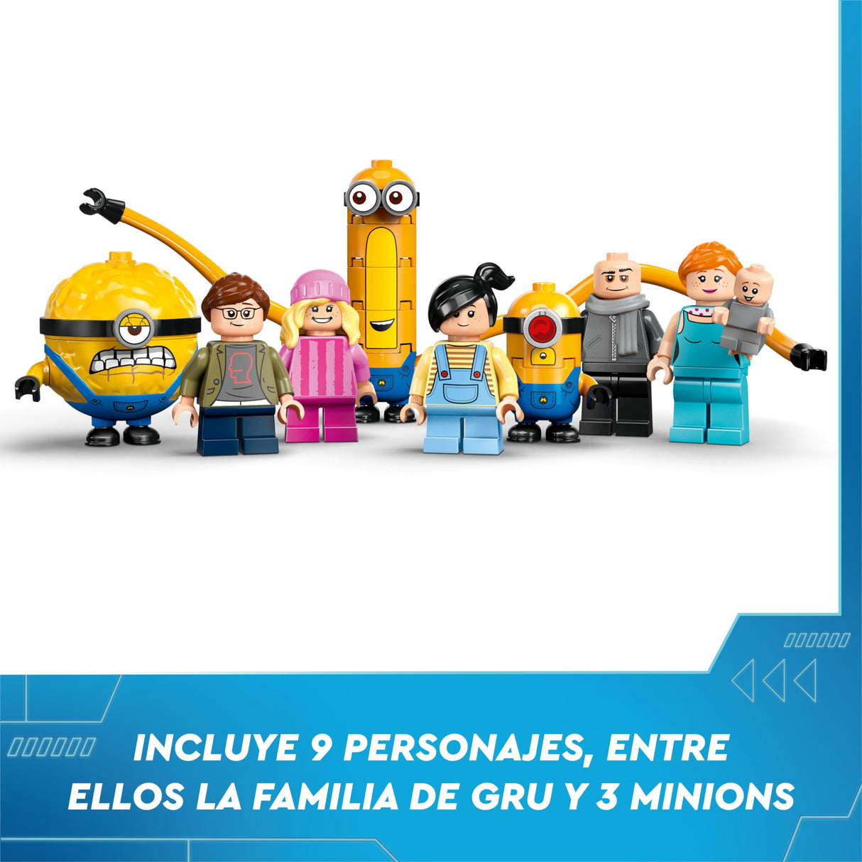 LEGO GRU 4: Mi Villano Favorito Minions y Mansión Familiar de GRU, Casa de Juguete para Construir con Figuras de Personajes de la Película, Regalo para Niños y Niñas de 8 Años o Más 75583