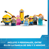 LEGO GRU 4: Mi Villano Favorito Minions y Mansión Familiar de GRU, Casa de Juguete para Construir con Figuras de Personajes de la Película, Regalo para Niños y Niñas de 8 Años o Más 75583
