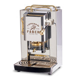 FABER COFFEE MACHINES | Modelo Pro Total Inox Deluxe | Cafetera monodosis ese 44 mm | Prensacialda de latón ajustable | electroválvula de serie (LATÓN)