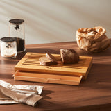 Alessi | GAG02 Sbriciola Tabla de Cortar de Bambú con Recogedor
