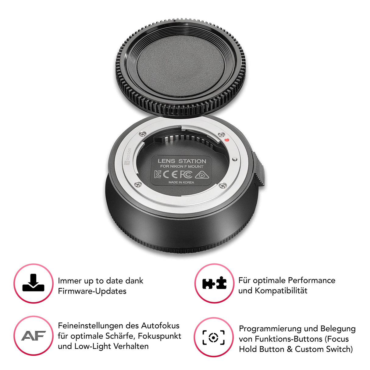Samyang AF 85 mm F1.4 F + estación de Lente para Nikon F – 85 mm de Distancia Focal Fija, Enfoque automático, Objetivo Completo para Nikon sin Espejo y réflex DSLR de Formato Completo y cámaras APS-C