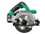 HIKOKI Akku Handkreissäge C1806DA (18V, 5,0Ah Li-ion Akku, Kreissäge Ø 165 mm, Max. Sägeleistung bei 90°: 57mm) Zubehör: Sägeblatt, Schlüssel, Parallelanschlag, Akkus, Ladegerät alles im HSC IV Koffer