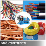 VEVOR Máquina Automática de Pelado de Cables 370W, Pelacables Eléctrico de 220V, Máquina Peladora de Cables con 11 Canales y 10 Cuchillas, Pelacables Eléctricos de Metal 15m/min 1,5-38mm